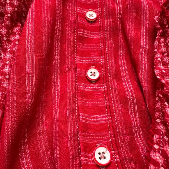 Free People Romper - Red Pop Combo - L - Picture 6 of 6